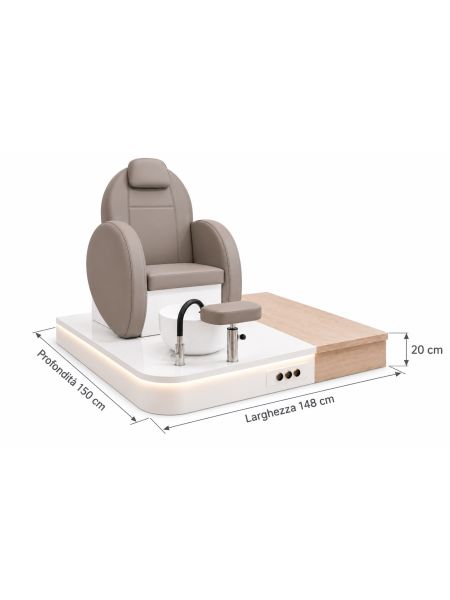Poltrona Podo Pedicure Manicure Tavolo Nails Aspiratore Unghie Lettino Massaggio Reception Banco Cassa Arredamento Centro Esteti
