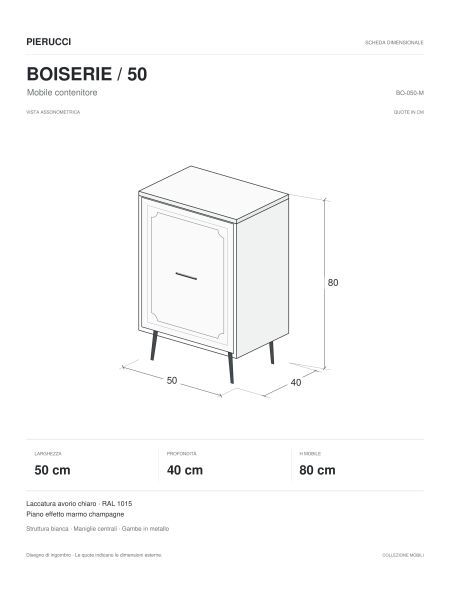 Mobile per Cabina Estetica o Retro Banco Cassa 50cm BB | Pierucci
