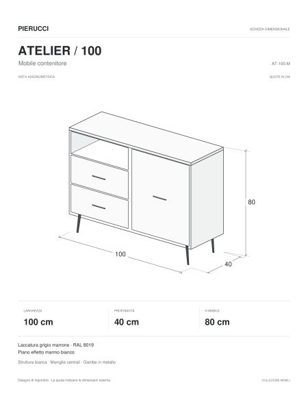 Mobile per Cabina Estetica o Retro Banco Cassa 50cm BB | Pierucci