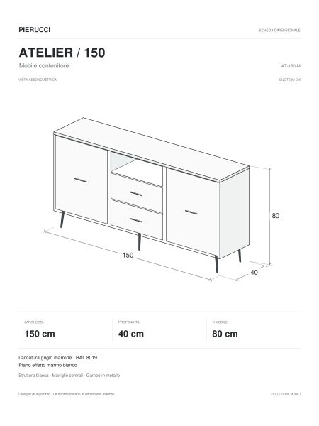 Mobile per Cabina Estetica o Retro Banco Cassa 50cm BB | Pierucci