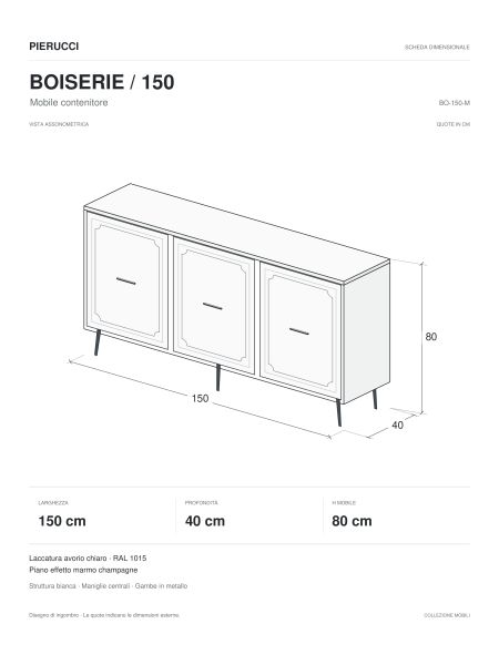 Mobile per Cabina Estetica o Retro Banco Cassa 50cm BB | Pierucci