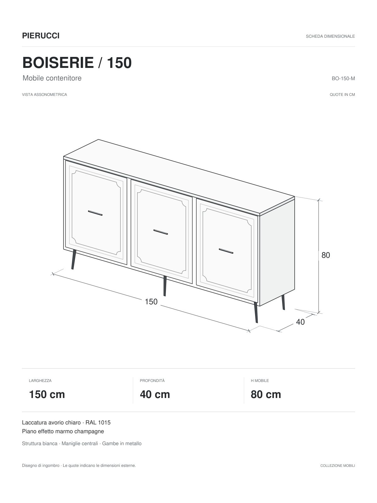 Mobile per Cabina Estetica o Retro Banco Cassa 50cm BB | Pierucci