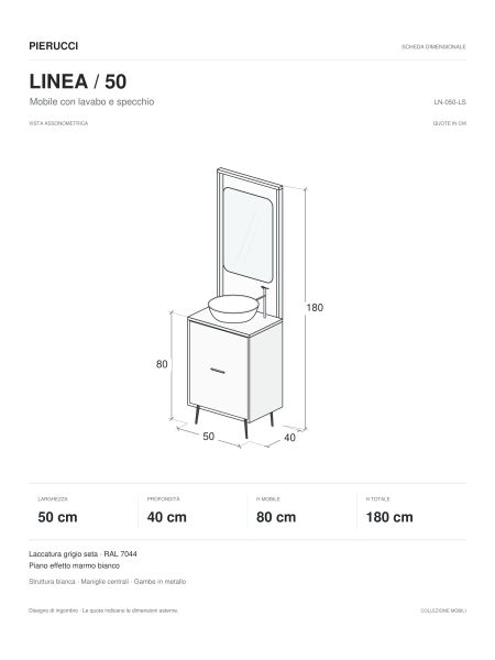 Mobile per Cabina Estetica o Retro Banco Cassa 50cm BB | Pierucci