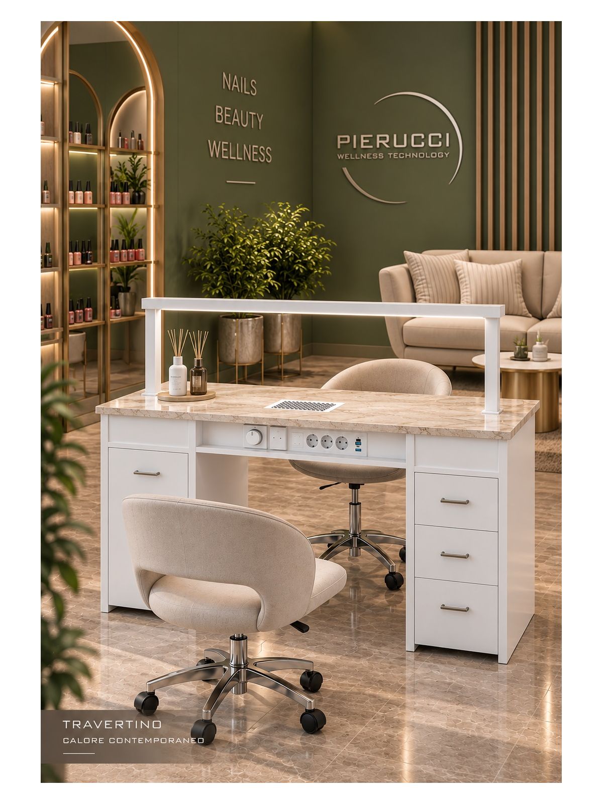 Tavolo Manicure Nails Worker Lux con Aspiratore | Pierucci