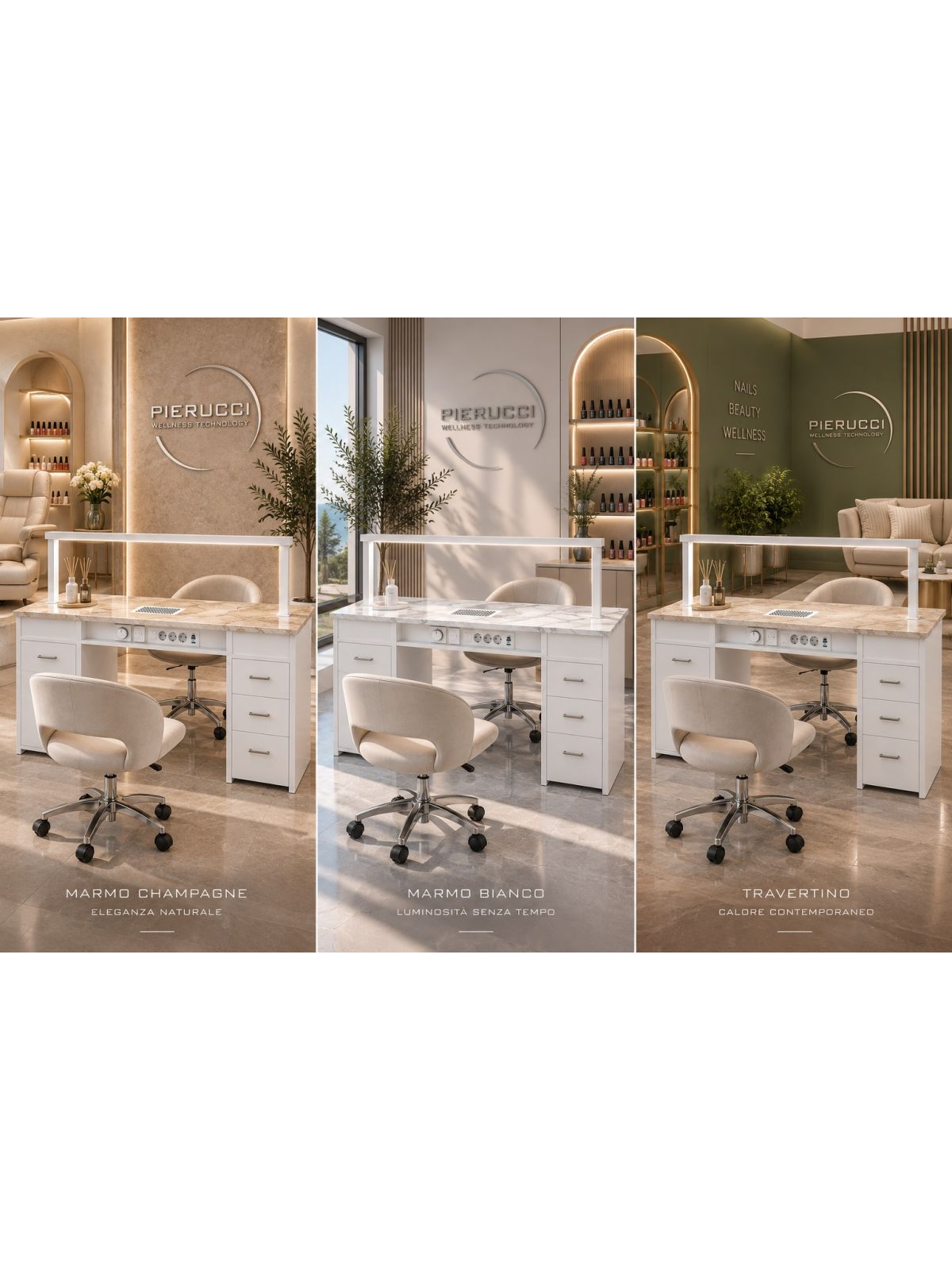 Tavolo Manicure Nails Worker Lux con Aspiratore | Pierucci