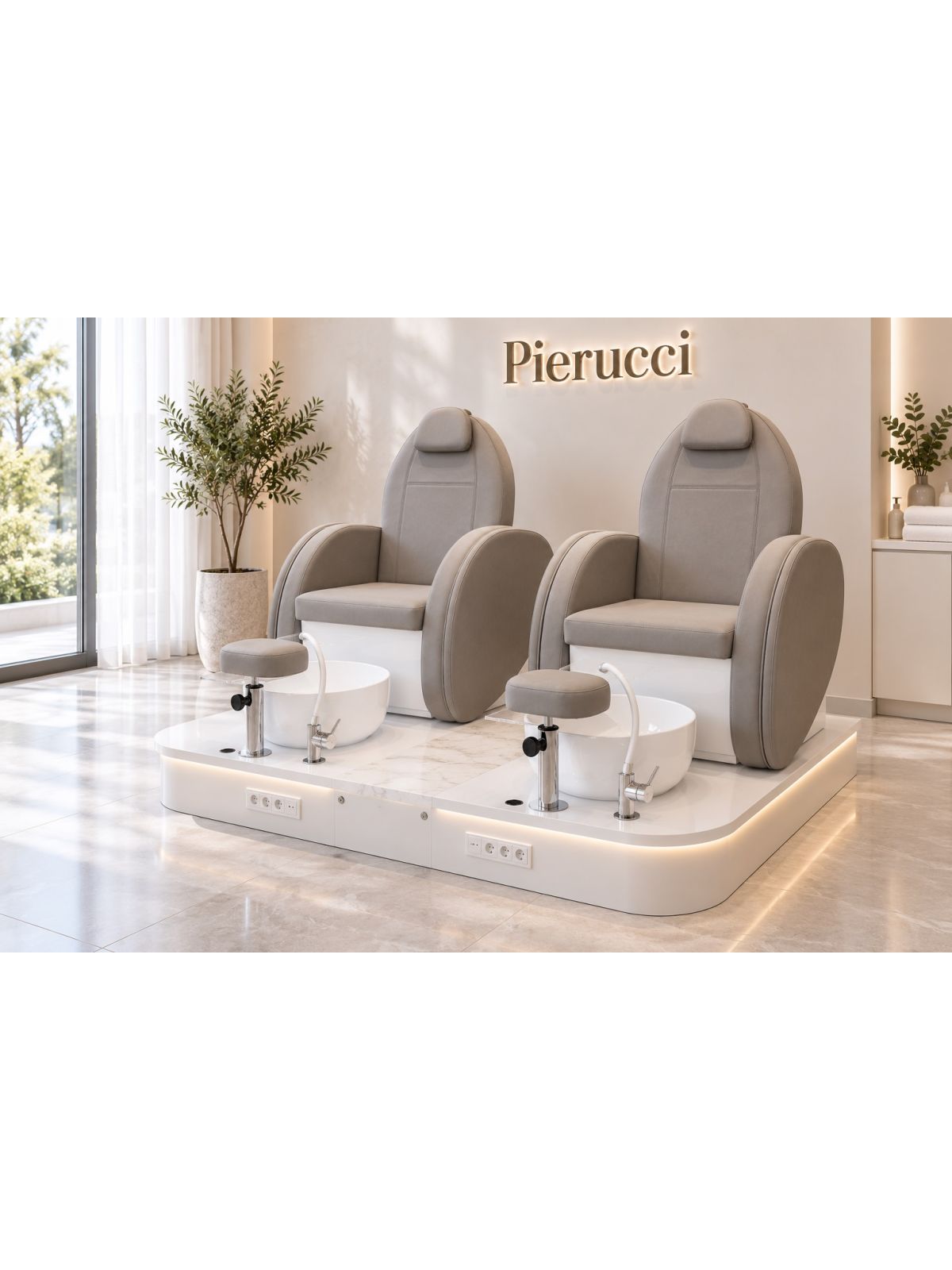 Poltrona Podo Pedicure Manicure Tavolo Nails Aspiratore Unghie Lettino Massaggio Reception Banco Cassa Arredamento Centro Esteti