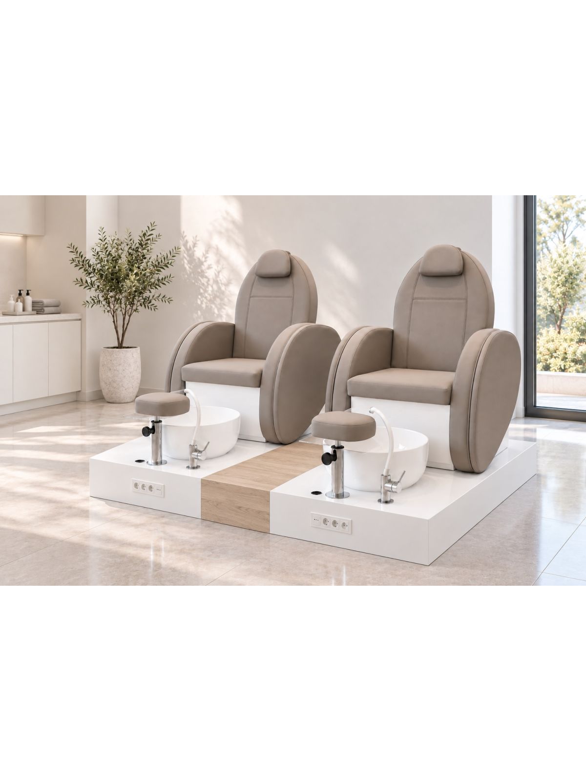 Poltrona Podo Pedicure Manicure Tavolo Nails Aspiratore Unghie Lettino Massaggio Reception Banco Cassa Arredamento Centro Esteti