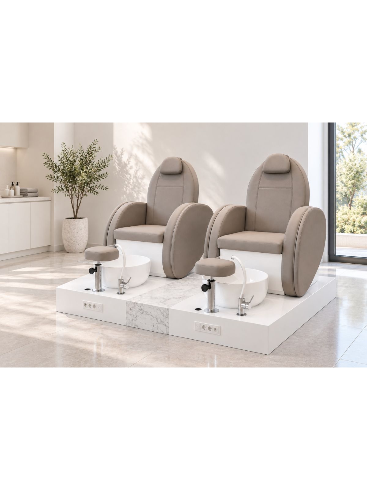 Poltrona Podo Pedicure Manicure Tavolo Nails Aspiratore Unghie Lettino Massaggio Reception Banco Cassa Arredamento Centro Esteti