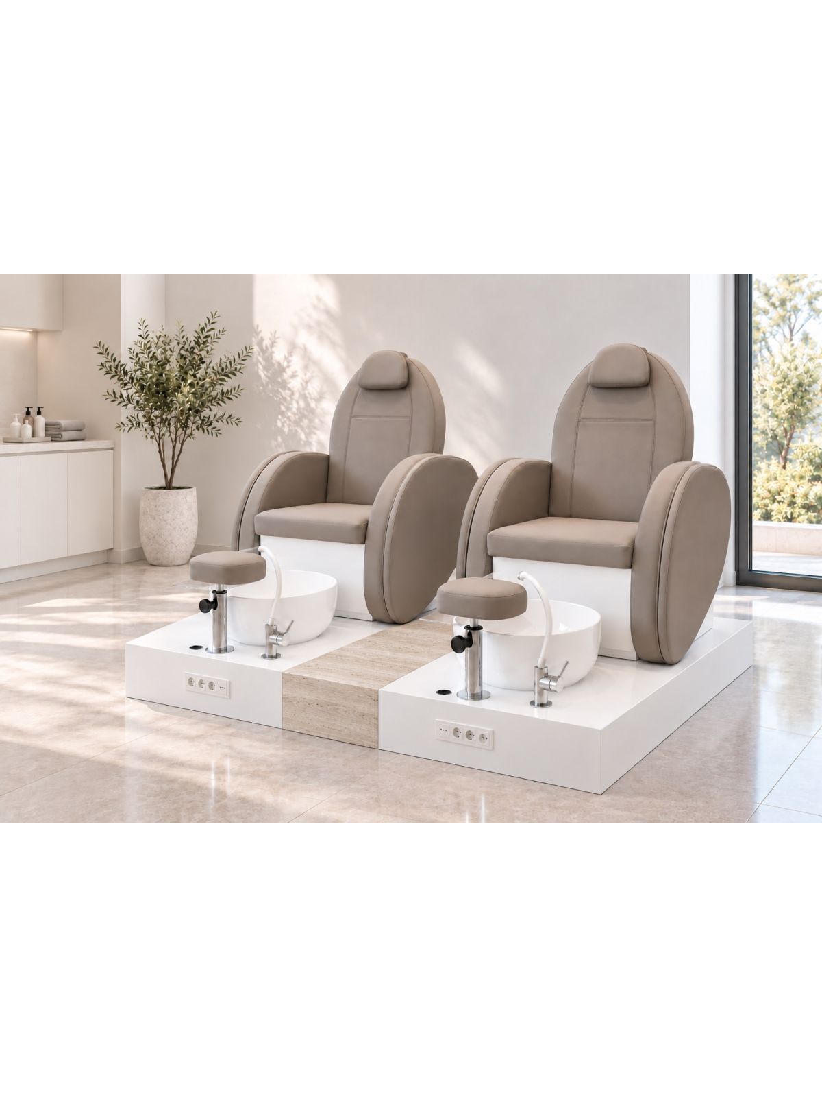 Poltrona Podo Pedicure Manicure Tavolo Nails Aspiratore Unghie Lettino Massaggio Reception Banco Cassa Arredamento Centro Esteti