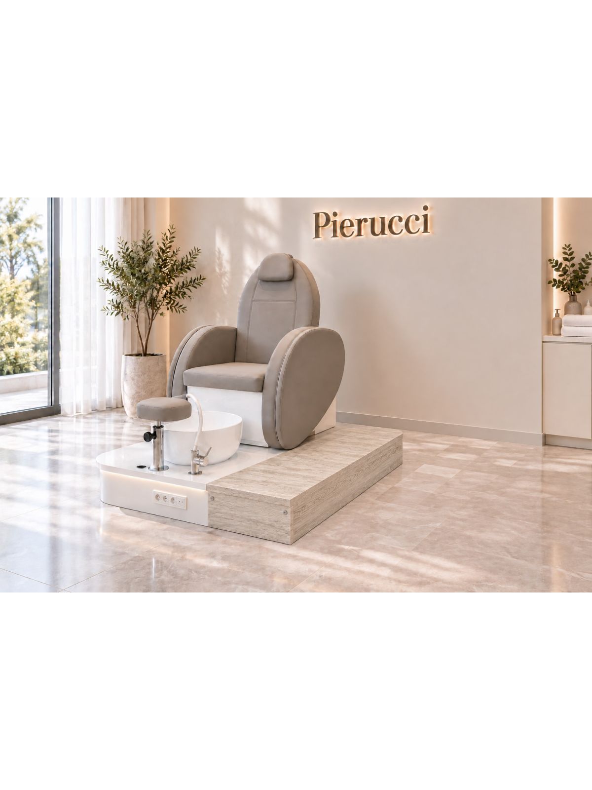 Poltrona Podo Pedicure Manicure Tavolo Nails Aspiratore Unghie Lettino Massaggio Reception Banco Cassa Arredamento Centro Esteti