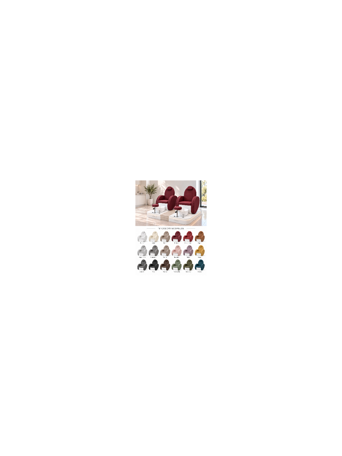 Poltrona Podo Pedicure Manicure Tavolo Nails Aspiratore Unghie Lettino Massaggio Reception Banco Cassa Arredamento Centro Esteti