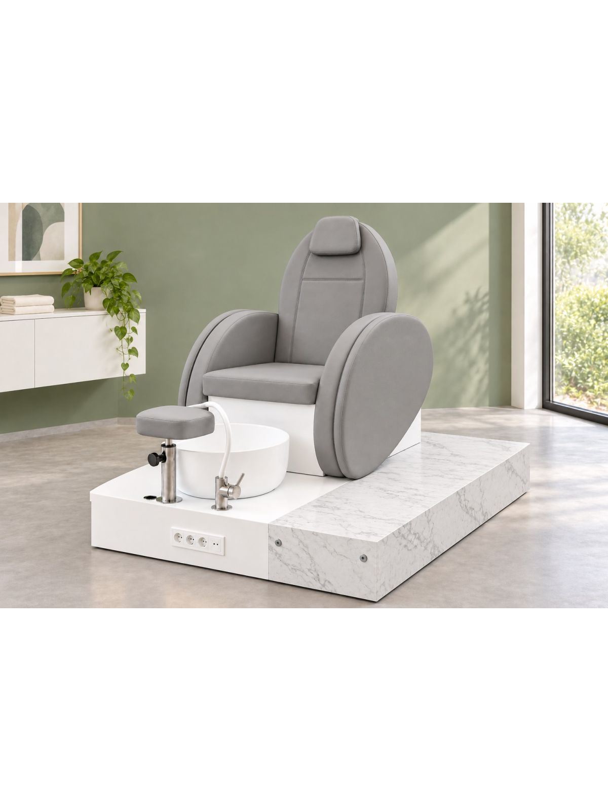 Poltrona Podo Pedicure Manicure Tavolo Nails Aspiratore Unghie Lettino Massaggio Reception Banco Cassa Arredamento Centro Esteti