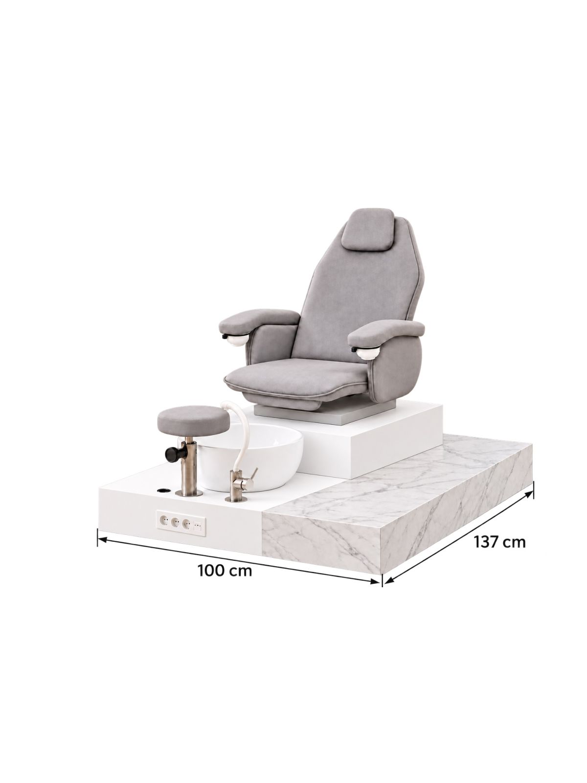 Poltrona Podo Pedicure Manicure Tavolo Nails Aspiratore Unghie Lettino Massaggio Reception Banco Cassa Arredamento Centro Esteti