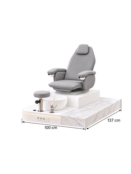 Poltrona Podo Pedicure Manicure Tavolo Nails Aspiratore Unghie Lettino Massaggio Reception Banco Cassa Arredamento Centro Esteti