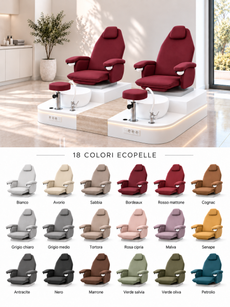 Poltrona Podo Pedicure Manicure Tavolo Nails Aspiratore Unghie Lettino Massaggio Reception Banco Cassa Arredamento Centro Esteti