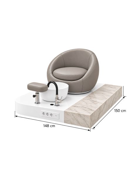 Poltrona Podo Pedicure Manicure Tavolo Nails Aspiratore Unghie Lettino Massaggio Reception Banco Cassa Arredamento Centro Esteti