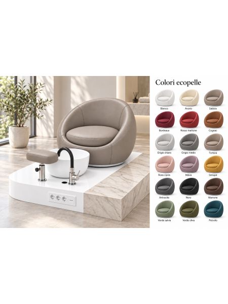 Poltrona Podo Pedicure Manicure Tavolo Nails Aspiratore Unghie Lettino Massaggio Reception Banco Cassa Arredamento Centro Esteti