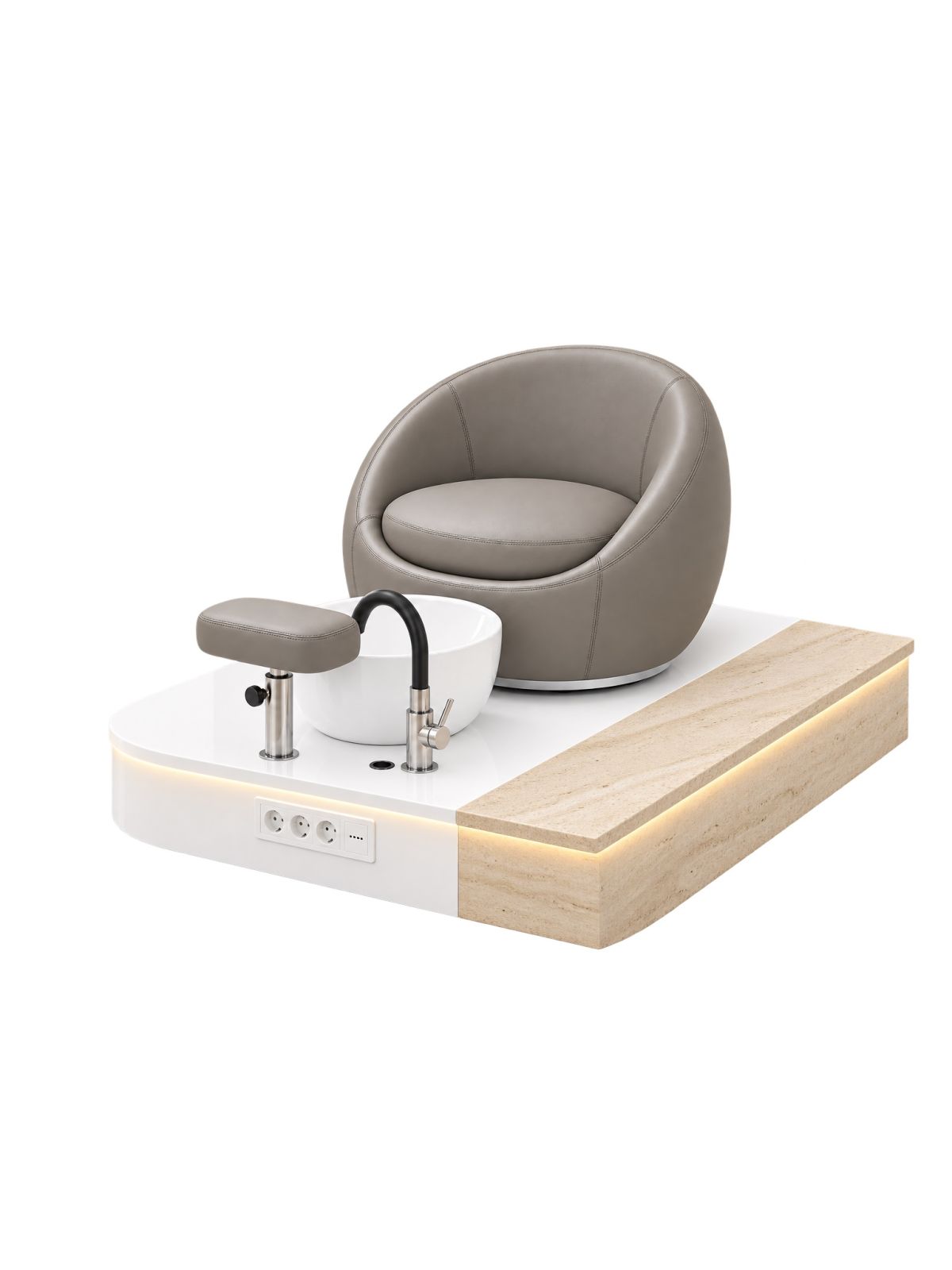 Poltrona Podo Pedicure Manicure Tavolo Nails Aspiratore Unghie Lettino Massaggio Reception Banco Cassa Arredamento Centro Esteti