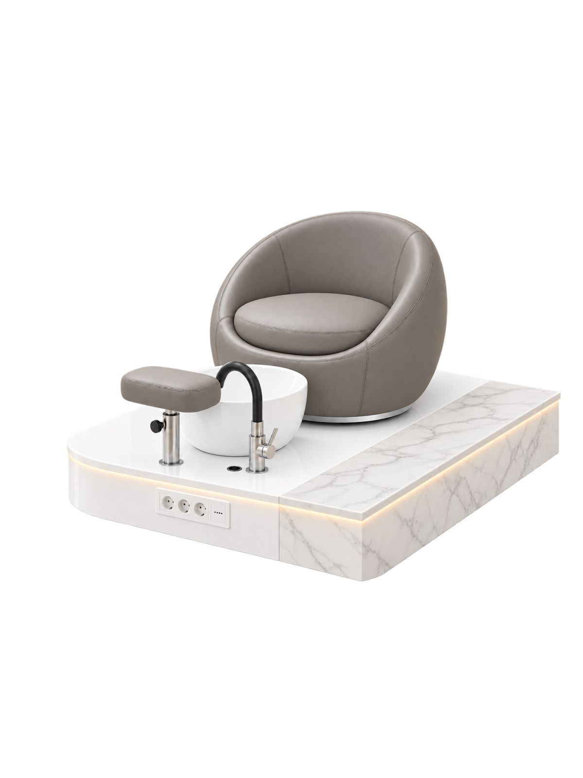 Poltrona Podo Pedicure Manicure Tavolo Nails Aspiratore Unghie Lettino Massaggio Reception Banco Cassa Arredamento Centro Esteti