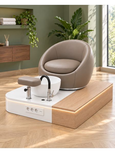 Poltrona Podo Pedicure Manicure Tavolo Nails Aspiratore Unghie Lettino Massaggio Reception Banco Cassa Arredamento Centro Esteti