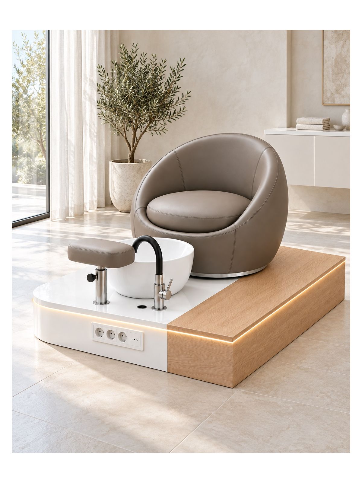 Poltrona Podo Pedicure Manicure Tavolo Nails Aspiratore Unghie Lettino Massaggio Reception Banco Cassa Arredamento Centro Esteti