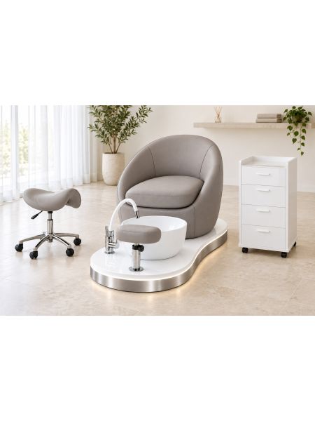 Poltrona Podo Pedicure Manicure Tavolo Nails Aspiratore Unghie Lettino Massaggio Reception Banco Cassa Arredamento Centro Esteti
