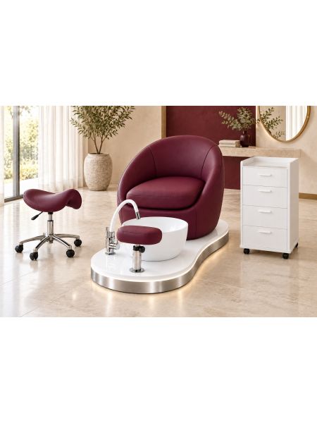 Poltrona Podo Pedicure Manicure Tavolo Nails Aspiratore Unghie Lettino Massaggio Reception Banco Cassa Arredamento Centro Esteti