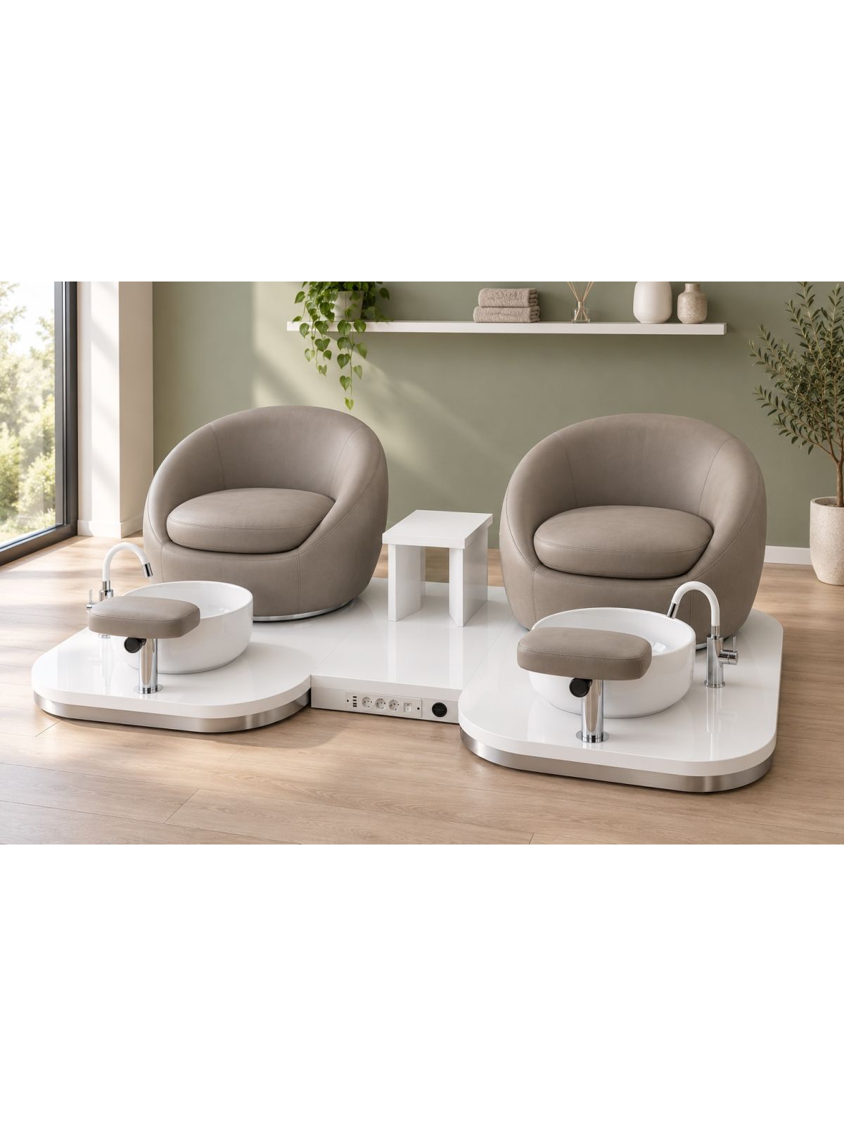 Poltrona Podo Pedicure Manicure Tavolo Nails Aspiratore Unghie Lettino Massaggio Reception Banco Cassa Arredamento Centro Esteti