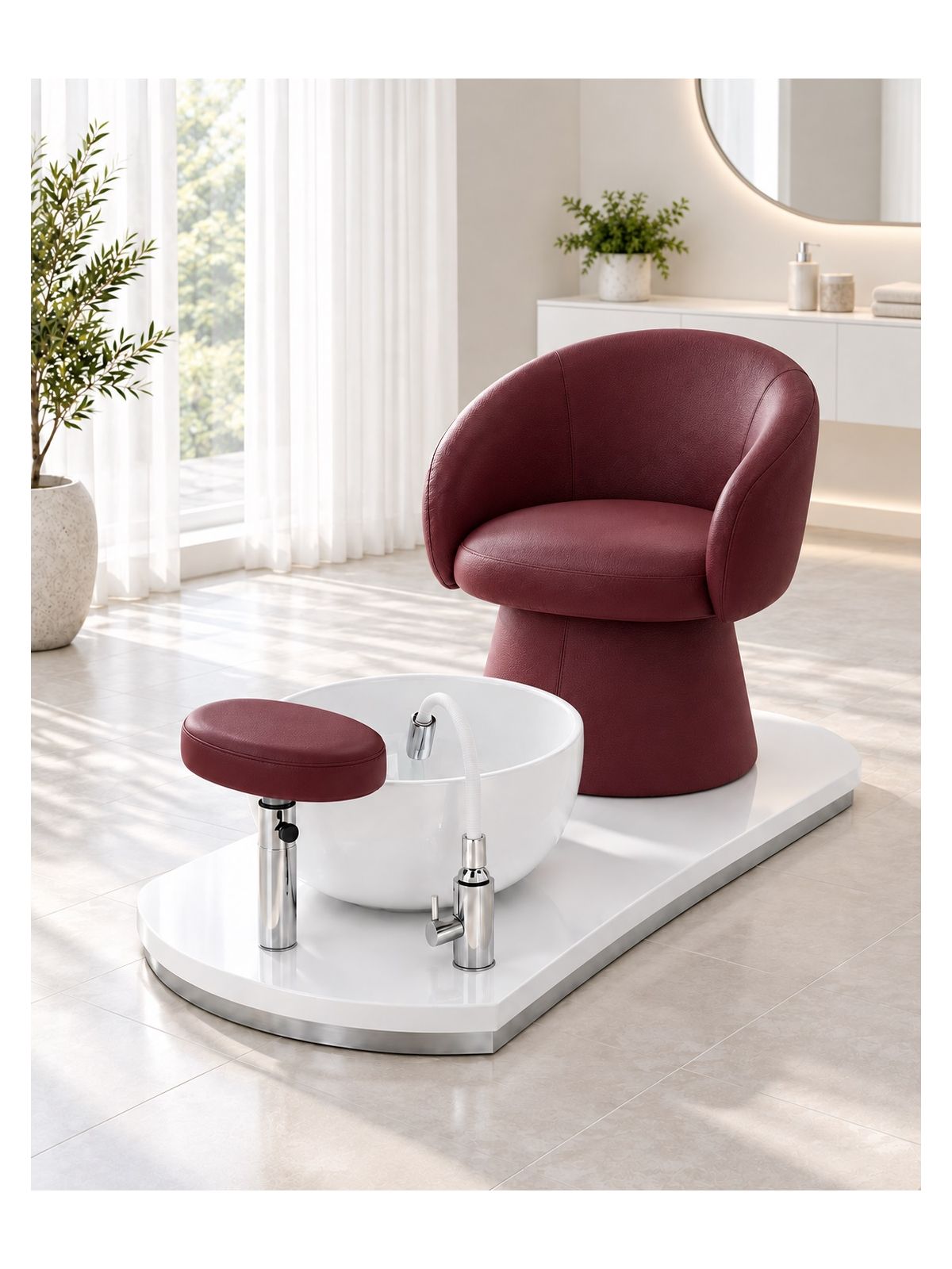 Poltrona Podo Pedicure Manicure Tavolo Nails Aspiratore Unghie Lettino Massaggio Reception Banco Cassa Arredamento Centro Esteti
