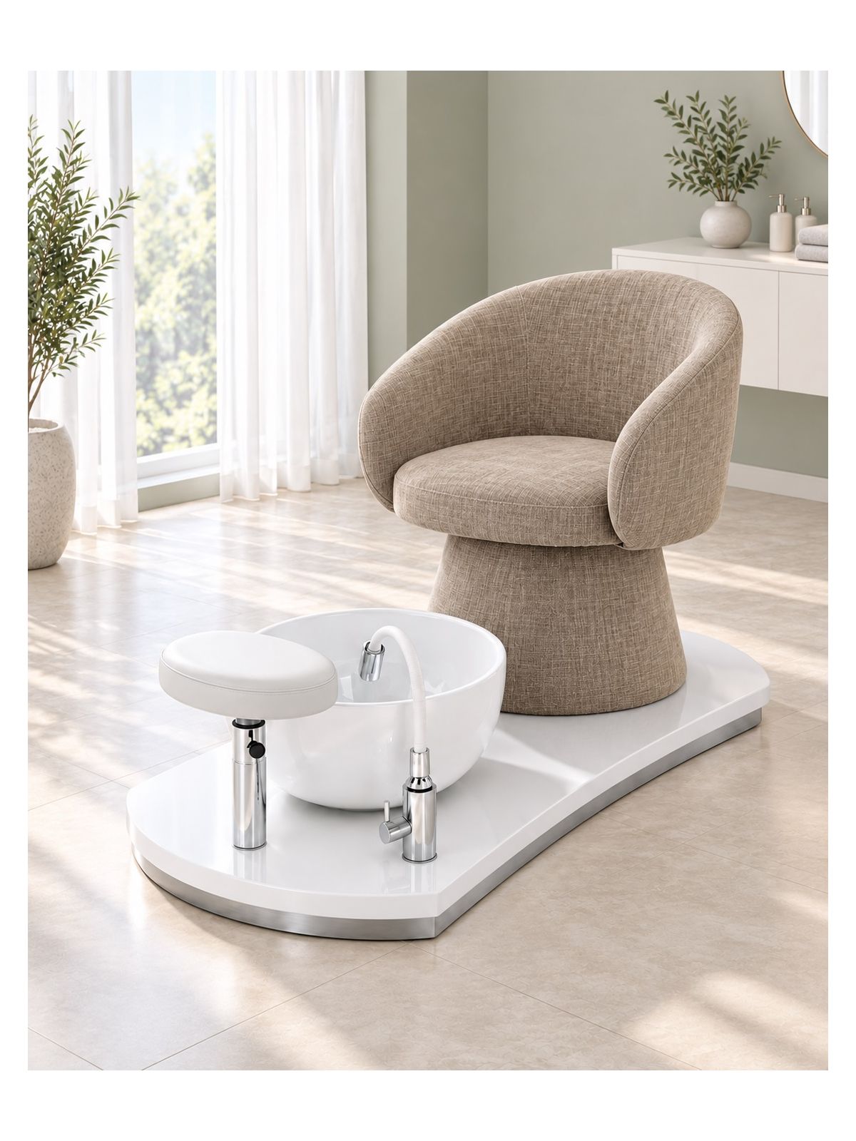 Poltrona Podo Pedicure Manicure Tavolo Nails Aspiratore Unghie Lettino Massaggio Reception Banco Cassa Arredamento Centro Esteti