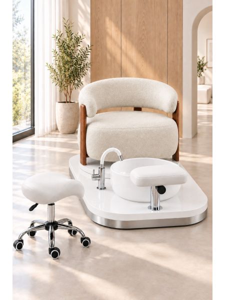 Poltrona Podo Pedicure Manicure Tavolo Nails Aspiratore Unghie Lettino Massaggio Reception Banco Cassa Arredamento Centro Esteti