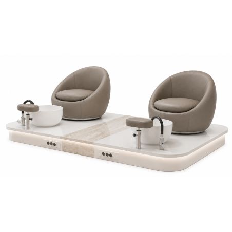 Poltrona Podo Pedicure Manicure Tavolo Nails Aspiratore Unghie Lettino Massaggio Reception Banco Cassa Arredamento Centro Esteti