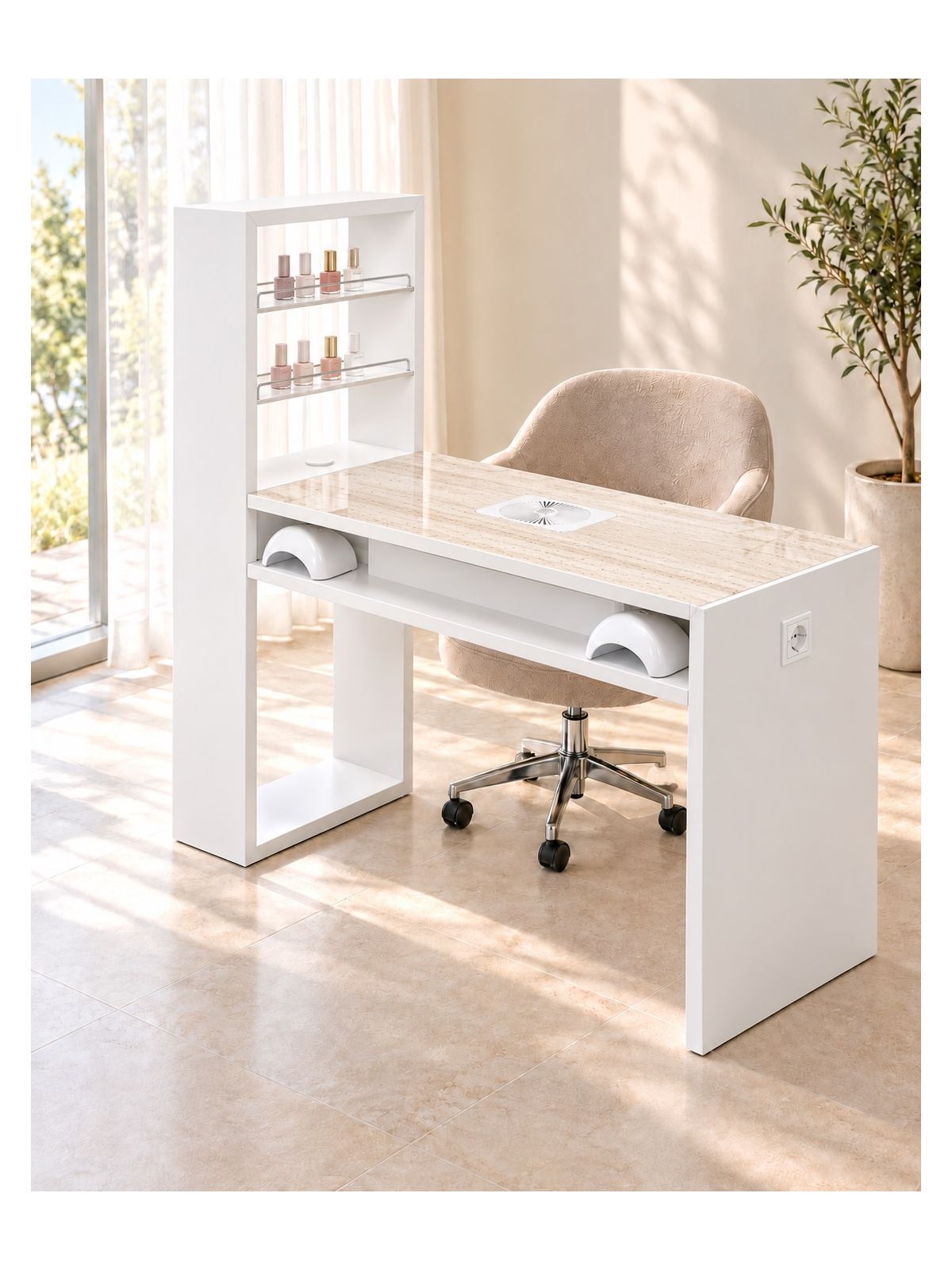 Tavolo Manicure Worker Plus con Aspiratore B-MB 124cm | Pierucci