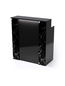 Reception Banco Cassa Centro Estetico - Mod. Fasce MN - 1mt Nera