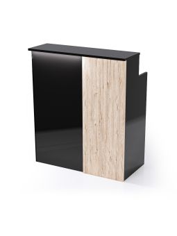 Reception Banco Cassa Centro Estetico - Pannello Monofascia S - 1mt Nera