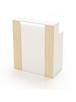 Reception per Centro Estetico - Mod. Fasce R - 1mt Bianca