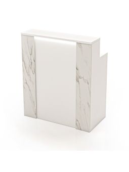 Reception per Centro Estetico - Mod. Fasce MB - 1mt Bianca