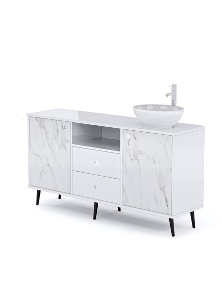 Mobile per Cabina Estetica 150cm con Lavabo e Miscelatore BS