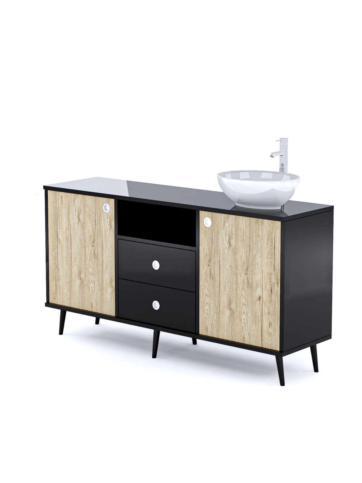 Mobile per Cabina Estetica 150cm con Lavabo e Miscelatore BS