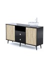Mobile per Cabina Estetica 150cm con Lavabo e Miscelatore BS