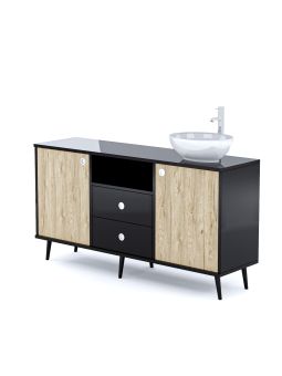 Mobile per Cabina Estetica 150cm con Lavabo e Miscelatore NS