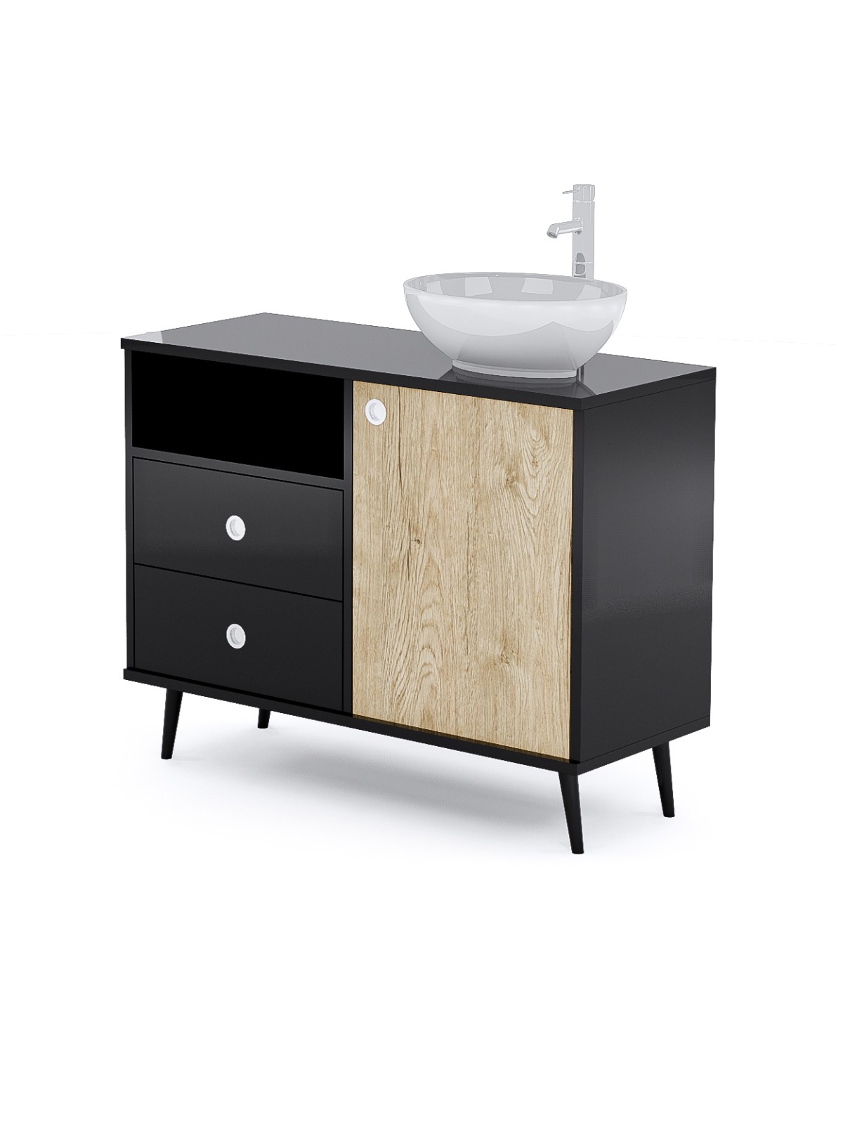 Mobile Cabina Estetica 100cm con Lavabo e Miscelatore BMB