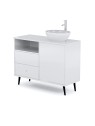 Mobile per Cabina Estetica 100cm con Lavabo e Miscelatore BS