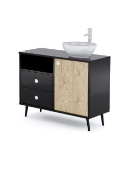 Mobile per Cabina Estetica 100cm con Lavabo e Miscelatore NS