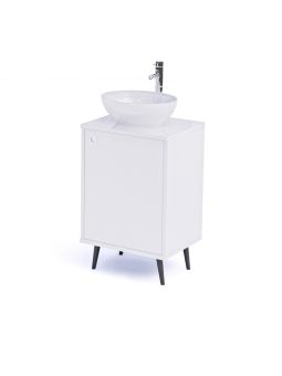 Mobile per Cabina Estetica 50cm con Lavabo e Miscelatore BB