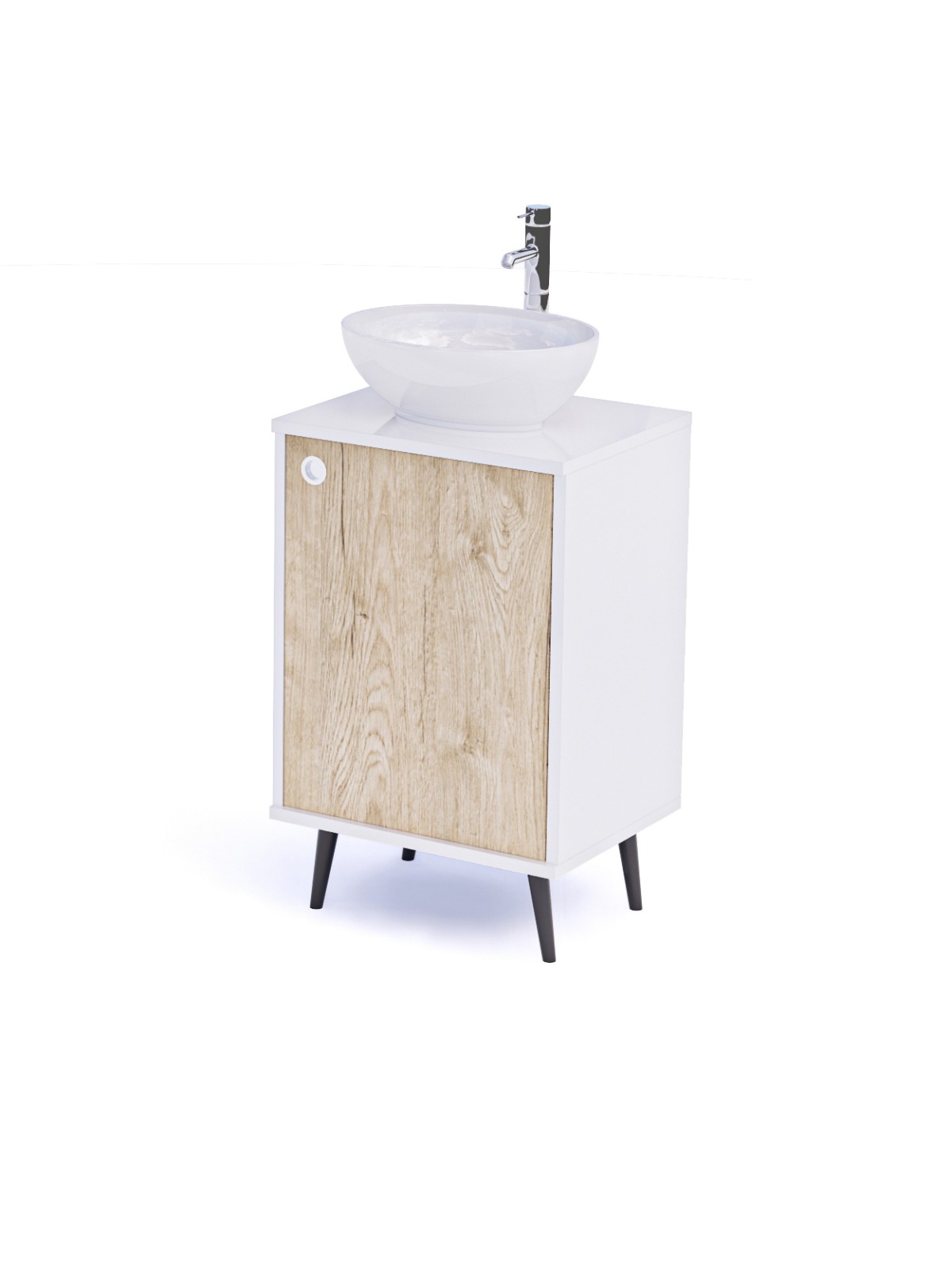 Mobile per Cabina Estetica 50cm con Lavabo e Miscelatore BMB