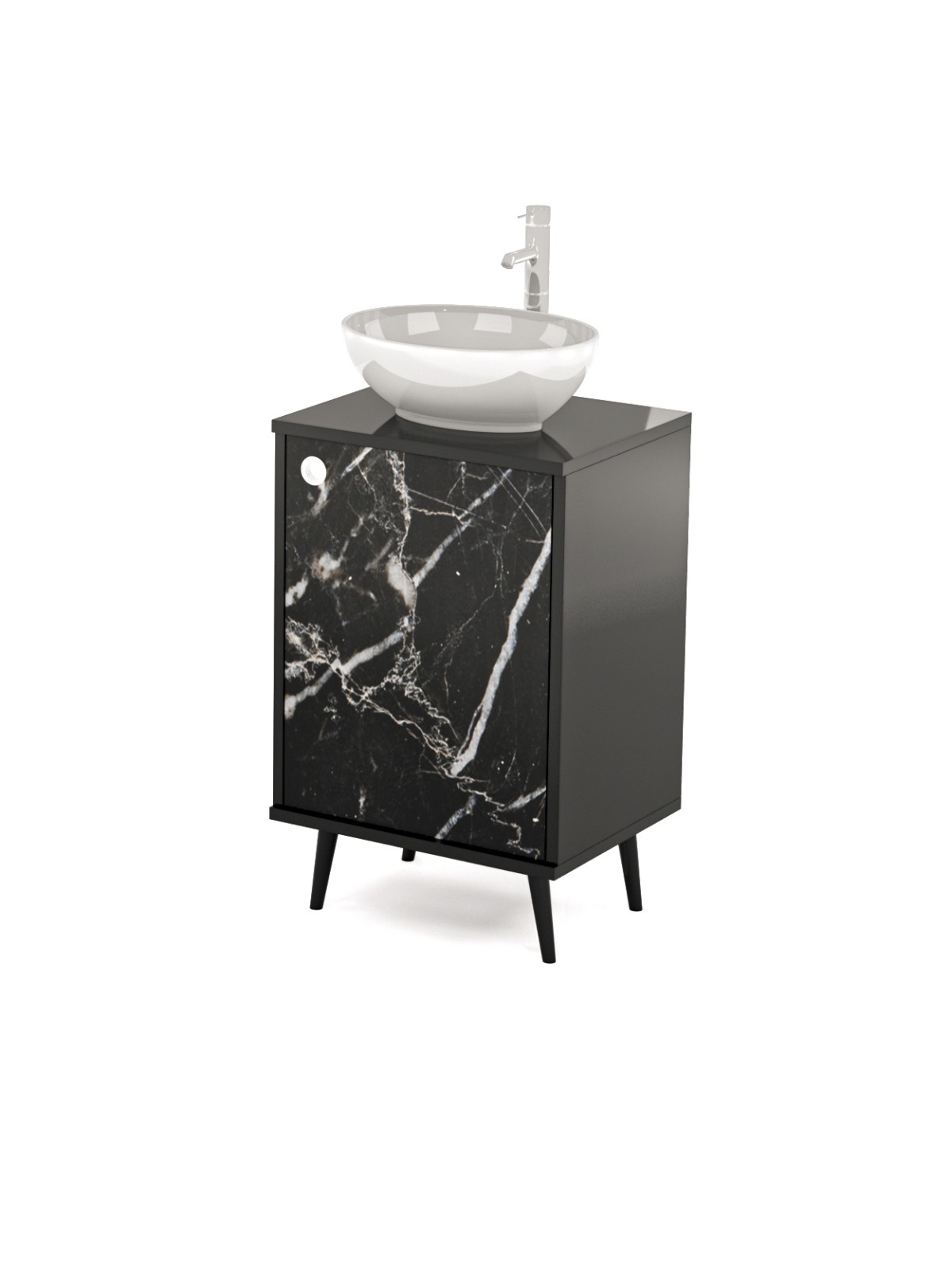 Mobile per Cabina Estetica 50cm con Lavabo e Miscelatore BMB