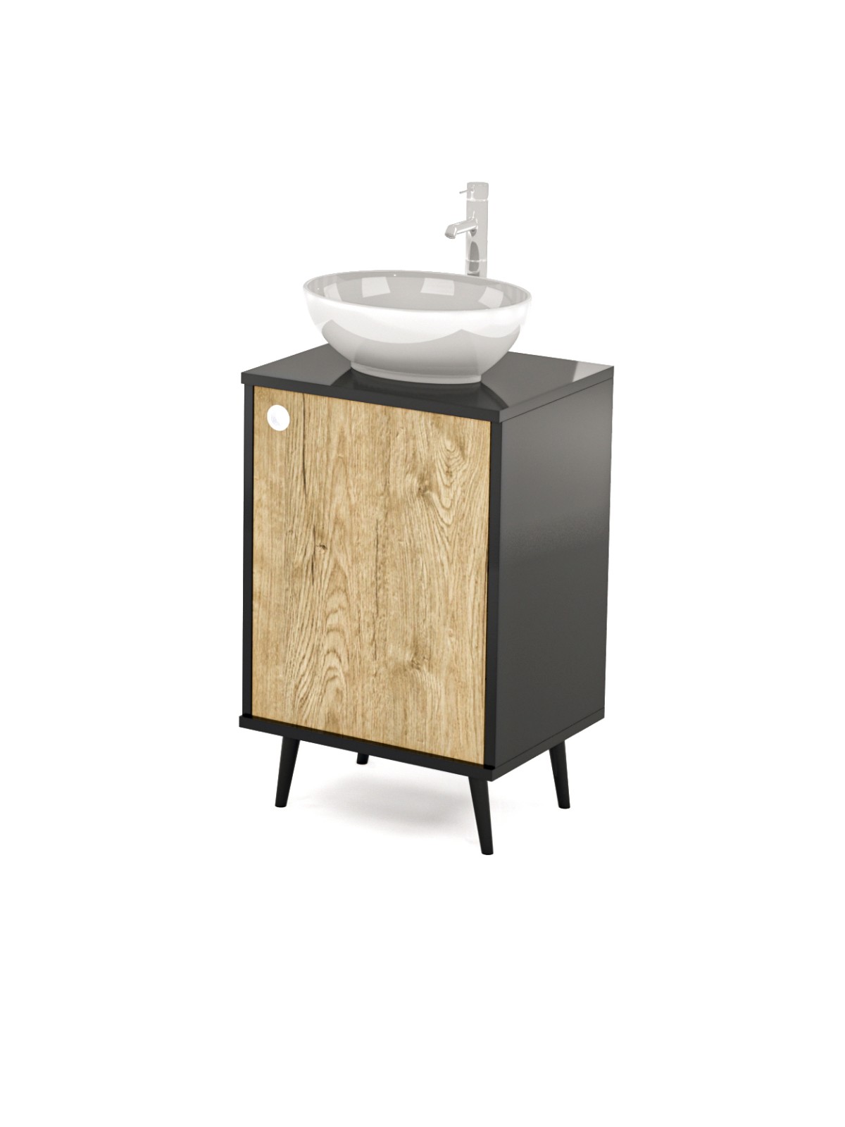 Mobile per Cabina Estetica 50cm con Lavabo e Miscelatore BMB