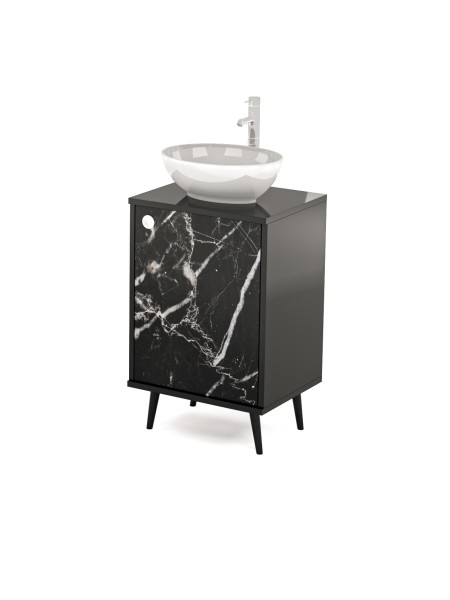 Mobile per Cabina Estetica 50cm con Lavabo e Miscelatore BS