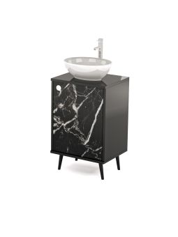 Mobile per Cabina Estetica 50cm con Lavabo e Miscelatore